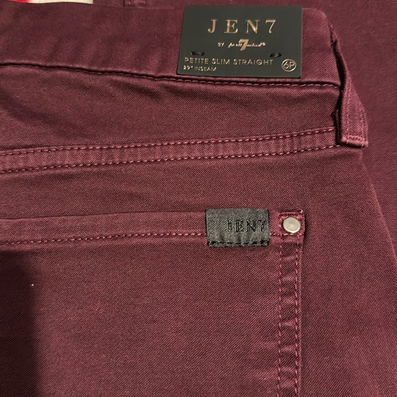 NWT Jen7 Slim Straight 7 for all mankind* Pant 6 Petite - Picture 10 of 16